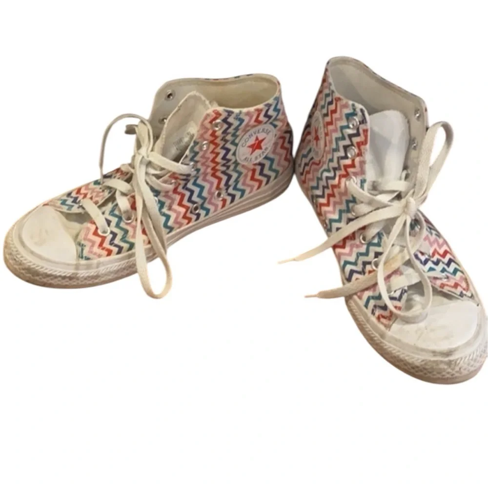 Converse All Star CTAS High Top Zig-Zag Aztec Print Sneaker Juniors Size 5